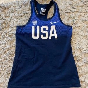 Nike navy blue USA olympic tank top